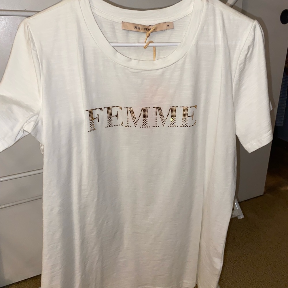 White tshirt from boutique in Paris